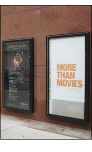 Extra Large Outdoor Poster Case with Light |  24 x 48 Landscape Orientation Top Hinged