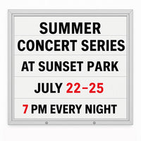 Value Line Outdoor 48x48 Marquee Reader Boards | All-Weather, Wall Metal Message Board Cabinet