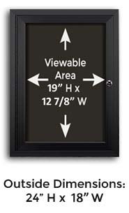 11" x 17" Portrait Single Menu Size Outdoor Enclosed Magnetic Restaurant Menu Case