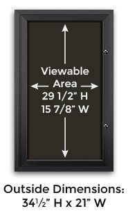 14" x 8 1/2" Landscape 3 Stacked Menu Size Outdoor Enclosed Magnetic Restaurant Menu Case