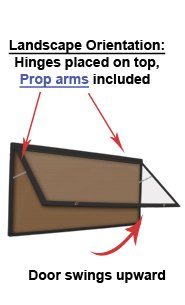 Extra Large Outdoor Enclosed Bulletin Board Swing Cases with Header