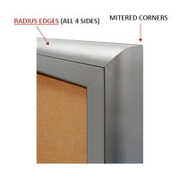 RADIUS EDGES WITH MITERED CORNERS (SHOWN IN SILVER)