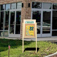 SwingCase Free-Standing 18x24 Outdoor Bulletin Board, LED Lighted with Your Message Header + Posts | Single Door Metal Cabinet