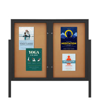 Outdoor Poster Cases with Posts | Lockable 2 and 3 Door Display Cases in 35+ Sizes