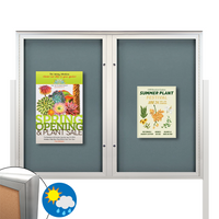 EXTREME WeatherPlus™ Radius Edge Enclosed Outdoor Poster Cases | Freestanding Lockable Multi-Door Display Cases in 35+ Sizes