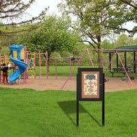 Outdoor Enclosed Poster Display Case with Posts | SwingCase Single Door Metal Cabinet 15 Sizes