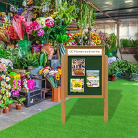 36" x 36" Outdoor Message Center Cork Board with Header and Posts (Single Door)