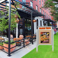 36" x 60" Outdoor Message Center Cork Board with Header and Posts (Single Door)