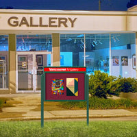 Free-Standing 24 x 36 Outdoor Message Center Bulletin Board with Posts + Your Personalized Message Header, Eco-Design Faux Wood