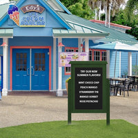 Outdoor Message Center Letter Board 48" x 48" with Posts | TOP Hinged - Single Door Information Board