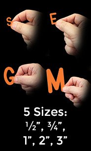 Orange Helvetica Changeable Plastic Letter Sets | Blue Character Sets for Letter Boards