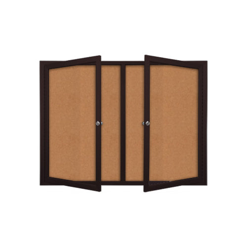 LOCKABLE DOORS ARE MOUNTED ON
FULL LENGTH PIANO HINGES (TWO KEYS INCLUDED)