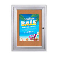 Outdoor Bulletin Board Display Case 36x48 with Wall Mount, Single Door Metal Cabinet in 4 Finishes