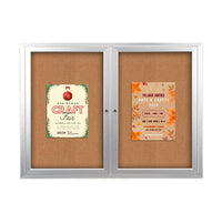 SwingCase 60 x 60 Outdoor Enclosed Bulletin Boards 2 DOOR