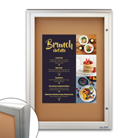 Extreme WeatherPlus Outdoor Bulletin Board Display Case with Radius Edge | Shown In Silver Frame