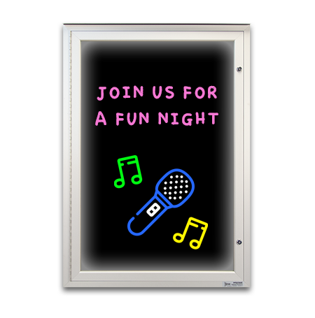 Extreme WeatherPlus™ Dry-Erase Black Markerboard Outdoor Display Cases with LED Lighting | 9 Sizes + Custom Sizes