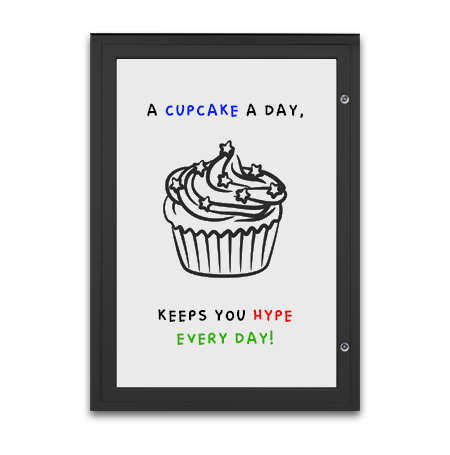 EXTREME WeatherPlus™ Radius Edge Outdoor White Dry Erase Marker Board SwingCases | 12+ Sizes with Single Door Display Case