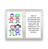 Extreme WeatherPlus™ 2 and 3 Door Outdoor Dry Erase White Boards - Magnetic Porcelain-on-Steel, in 35+ Display Cases Sizes