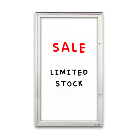 EXTREME WeatherPlus™ Extra Large Outdoor Dry Erase Marker Board SwingCases | White Magnetic Porcelain-on-Steel, 15+ Sizes