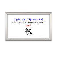 EXTREME WeatherPlus™ Extra Large Outdoor Dry Erase Marker Board SwingCases | White Magnetic Porcelain-on-Steel, 15+ Sizes