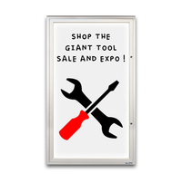 Extreme WeatherPlus™ Extra Large Outdoor Enclosed White Dry-Erase Markerboard + LED Lights 15+ Sizes