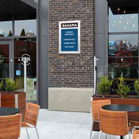 Outdoor Enclosed Letter Boards with Header | Wall Mount, Single Door Metal Cabinet in 10 Sizes + Custom