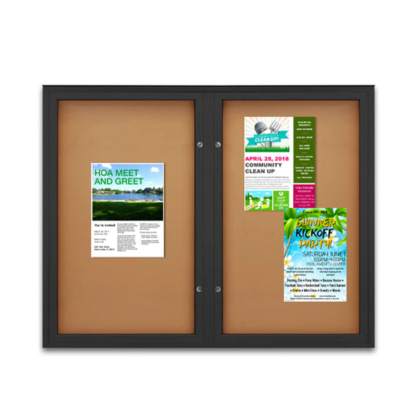 EXTREME WeatherPlus™ Enclosed Outdoor Poster Cases | Wall Mount Lockable 2 and 3 Door Display Cases in 35+ Sizes