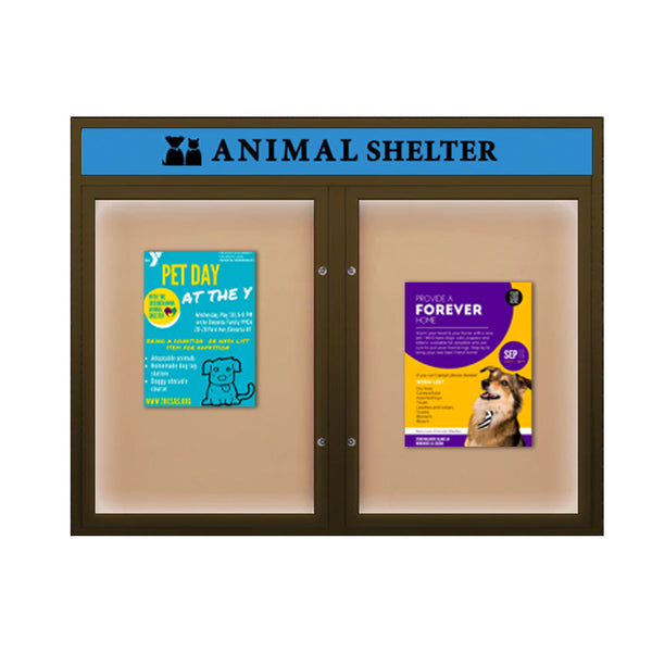 EXTREME WeatherPlus™ Enclosed Outdoor Poster Cases Include Message Header with Locking 2 and 3 Door Display Cases | LED Lighting in 35+ Sizes