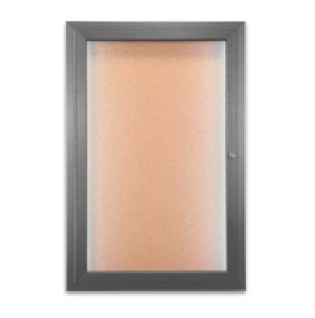 SwingCase 18x24 Enclosed Outdoor Poster Display Case with LED Lights | All-Weather Metal Cabinet