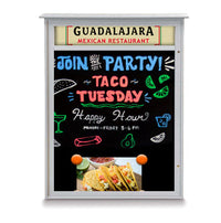 11" x 14" Outdoor Message Center - Magnetic Black Dry Erase Board