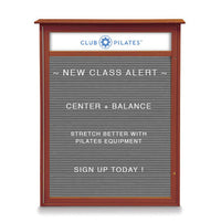 22x28 Wall Mounted Outdoor Message Center with Letter Board with Header