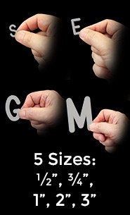 Silver Helvetica Changeable Plastic Letter Sets | Blue Character Sets for Letter Boards