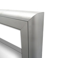 Extreme WeatherPlus XL Outdoor Enclosed Radius Edge White Dry Erase Markerboard with Header and LED Lights