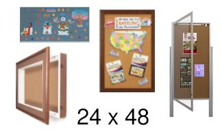 24x48 Outdoor Bulletin Boards