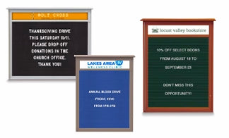 Outdoor Letter Board Message Centers with Header