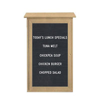 11x17 Outdoor Message Center with Letter Board Wall Mounted - LEFT Hinged