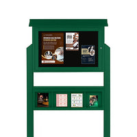 ECO-Design, Free Standing 42x28 Outdoor ULTRA-SIZE Information Board Kiosk, Enclosed, Single-Sided for In-Ground or Surface Mount