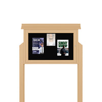 ECO-Design 42x28 Outdoor Free Standing ULTRA-SIZE Information Message Board, Double-Sided Landscape Display Cabinet