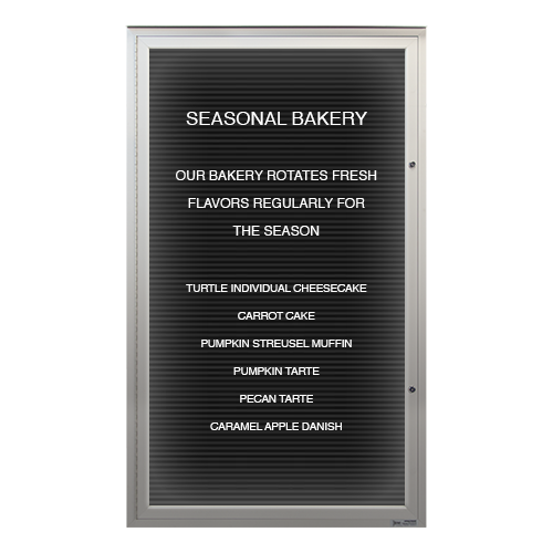 EXTREME WeatherPLUS Extra-Large LED-Illuminated Outdoor Enclosed Letter Boards | Single Locking Door SwingCase