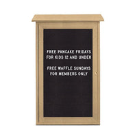 27" x 41" Outdoor Message Center Letter Board | LEFT Hinged - Single Door Information Board