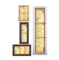 Outdoor Enclosed Menu Cases for 8 1/2" x 14" Portrait Menu Sizes