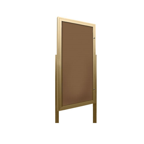 Swing Case 36x60 Extra Large Outdoor Enclosed Bulletin Board w Leg Posts (Single) Door