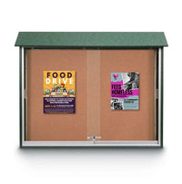 50x40 Outdoor Message Center Wall Mount with Sliding Doors