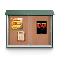 60x24 Outdoor Message Center Wall Mount with Sliding Doors