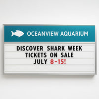 Value Line Outdoor 96x48 Marquee Reader Boards with Personalized Header | Single-Sided Metal Cabinet