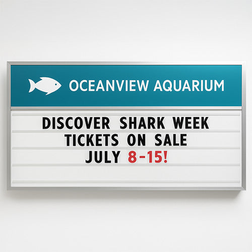 Value Line Outdoor 96x48 Marquee Reader Boards with Personalized Header | Single-Sided Metal Cabinet