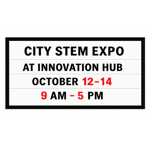 Value Line Outdoor 96x48 Marquee Reader Board | Wall, Single-Sided Changeable Letter Board