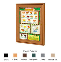 ECO-Design Outdoor Enclosed Menu Board, Cork Bulletin Backer, Viewing Area 13.75 x 19.75