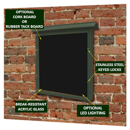 ECO-Design 41x42 Outdoor Wall Mount MEGA-SIZE Information Cork Bulletin Message Boards