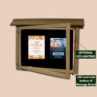 ECO-Design 28x42 Outdoor Wall Mount ULTRA-SIZE Information Cork Bulletin Message Boards - Portrait